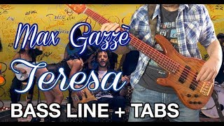 Max Gazzè  Teresa  BASS LINE Play Along Tabs [upl. by Hras]