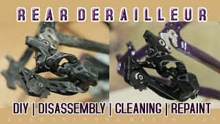 DIY  HOW TO DIS ASSEMBLE  CLEAN AND REPAINT YOUR REAR DERAILLEUR [upl. by Harper]