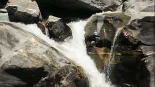 Saraswati river enters the underground via a waterfalls at Mana village near Badrinath [upl. by Avie342]