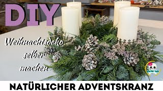 DIY  NATÜRLICHER ADVENTSKRANZ  Adventskranz 2024 selber machen [upl. by Willin709]