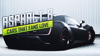 Cars That Asphalt 8 Fans Love [upl. by Ettenirt]