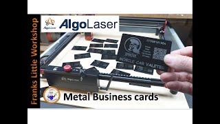 AlgoLaser metal business cards Well posh [upl. by Eirelav156]