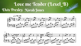 Love me tender Free Piano Sheet Music  Norah Jones  Elvis Presley by SangHeart Play [upl. by Ahcsatan844]