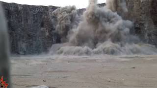 Blasting in granite quarry 2 [upl. by Enelrahc]