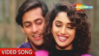 Lyrical  Kam Se Kam Itna  Dil Tera Aashiq  Salman Khan Madhuri Dixit  Alka YagnikMukul Agarwal [upl. by Sirak974]