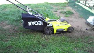 Using Ryobi 40V Mower on Long Grass [upl. by Ravilob]