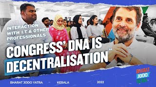 Congress DNA is decentralisation of power  Rahul Gandhi  Kerala  Bharat Jodo Yatra [upl. by Emmanuel]