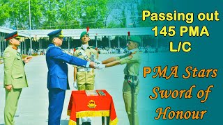 Passing Out Parade of 145th PMA Long Course  30 Mar 2022 Sword of Honour  PMA cadet [upl. by Ahsetal477]