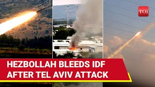 Israel Under Attack Tel Aviv Intel HQ Bombarded IDF Confirms Losses  Hezbollah Missile Fury [upl. by Eylatan]