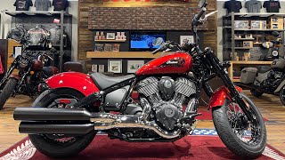 2023 Indian Chief Bobber in Stryker Red Metallic [upl. by Asum]