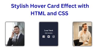 Building a Stylish Hover Card Effect with HTML and CSS [upl. by Balcer932]