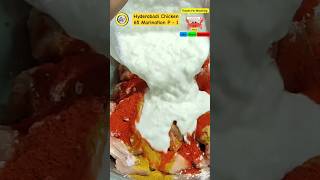 Hyderabadi Chicken 65 Marination Part1 shorts foodieshorts [upl. by Moazami]