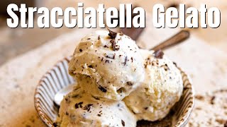 Easy Stracciatella Gelato No Churn [upl. by Aryek508]