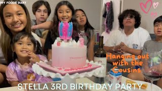 Stella 3rd Birthday Party with the cousins family birthday [upl. by Earezed]