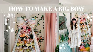 How to Make a Big Bow 🎀  Love Shack Fancy Inspired [upl. by Kimitri903]