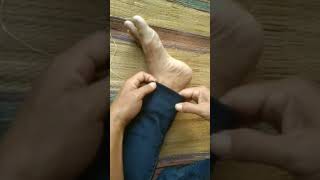 tutorial for shortening trousers by hand sewing party 2 videoshorts [upl. by Erodaeht]