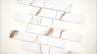 Calacatta Gold 1146X1169 Matte Porcelain Subway Tile [upl. by Sven]