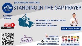 Standing in the Gap Prayer  Jesus Redeems Canada  November 2024 [upl. by Emogene537]