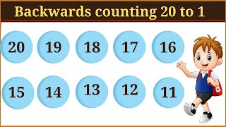 Backwards counting 20 to 1 back counting1234 counting numbers [upl. by Laks]