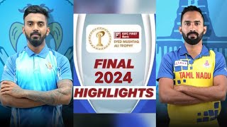 SMAT HIGHLIGHTS 2024 FINAL🏆 KARNATAKA vs TAMIL NADU FINAL MATCH  Syed Mushtaq Ali Trophy Final [upl. by Retrop]