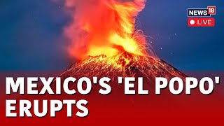 Mexico Volcanic Eruption LIVE  Mexicos Popocatépetl Volcano Erupts 13 Times In Past Day  N18L [upl. by Llerihs345]