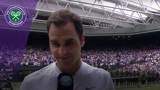 Roger Federer Wimbledon 2017 final winners interview [upl. by Ziana]