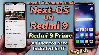 Install NextOS With Mi Dialer ON Redmi 9 Awesome ROM English [upl. by Ahsekad87]