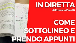 Come sottolineare e prendere appunti dai libri il mio metodo [upl. by Fennell71]