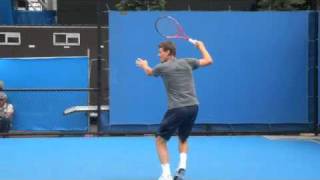 Tomas Berdych（ベルディヒ）Australian Open 2011 Practice2 [upl. by Ainirtac]