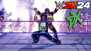 WWE 2K24 DGeneration X Full Entrance with Tag team finisher [upl. by Lammaj]