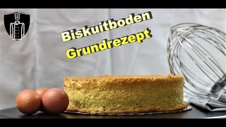 Biskuitboden  Grundrezept  schnell amp einfach selber backen [upl. by Hillell]