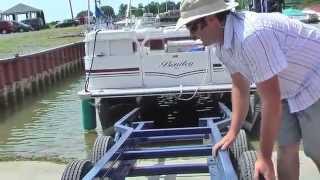 TRITON SCISSORLIFT PONTOON TRAILER  The Cantalever Lift [upl. by Mano]