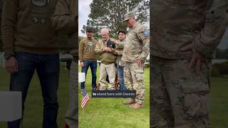 82nd Airborne Division chaplain prays with World War II Veteran Dennis Boldt amp Band of Brothers [upl. by Sandye]