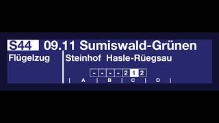 SBB Ansage  Einfahrt des Flügelzuges nach Solothurn und SumiswaldGrünen [upl. by Flieger]