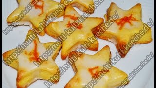 Orangen Sterne  Plätzchen  Weihnachten  cookie  Christmas [upl. by Niemad515]