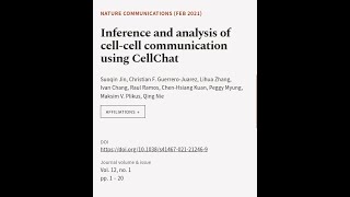 Inference and analysis of cellcell communication using CellChat  RTCLTV [upl. by Nylassej]