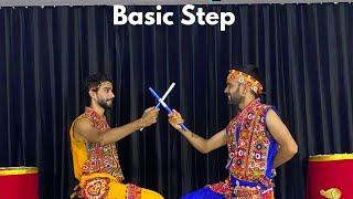 Basic Dandiya Step  Partner Step  Learn Dandiya  New Dandiya Step [upl. by Ewolram]