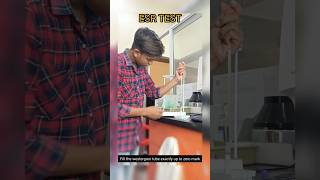 ESR test  westergren tube method ESR test  esrtest shorts short viral sedimentation youtube [upl. by Adiari]