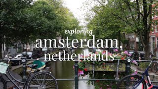 first time in Amsterdam  exploring dutch pancakes heineken canals amp more  relaxing travel vlog [upl. by Annasiul632]