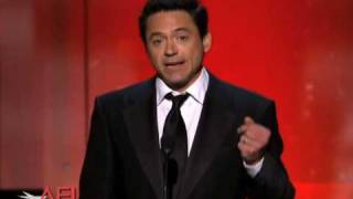 Robert Downey Jr Salutes Warren Beatty [upl. by Dragon]