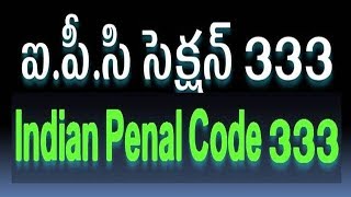 IPC Section 333 in Telugu [upl. by Jurkoic]