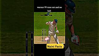 Warner 99 runs out and no ball 😱😱 cricket circketshorts shorts warner [upl. by Stacee]