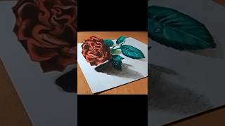 Drawing 3D Red Rose [upl. by Verena204]