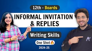 Informal Invitation amp Replies  Class 12 English  NCERT for Boards  Writing Skills [upl. by Euqilegna]