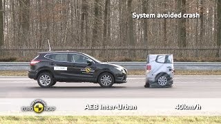 Nissan Qashqai 20142016 Autonomous Emergency Braking Test [upl. by Rozina]