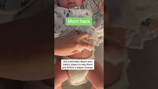 This diaper hack is a gamechanger 🙌🏾momhack diaperhack diaperchangehack babyhack momtips [upl. by Valda]