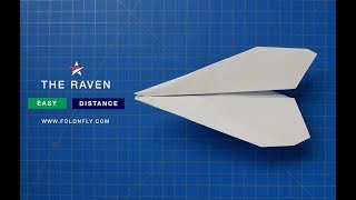 ✈ The Raven Paper Airplane  Swift like the bird  Fold N Fly [upl. by Veljkov972]