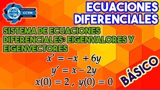 🤓 ¿Cómo resolver un Sistema de Ecuaciones Diferenciales  Eigenvalores y Eigenvectores  Muy básico [upl. by Hanford295]