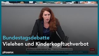 Bundestagsdebatte zu Vielehen und Kinderkopftuchverbot in Kitas und Schulen am 161123 [upl. by Franciskus]