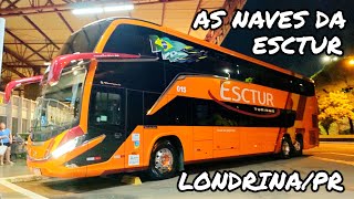 ESCTUR EM PESO NA RODOVIÁRIA DE LONDRINAPR  MOVIMENTAÇÃO DE ÔNIBUS NA SAÍDA DO FERIADO [upl. by Robinson]